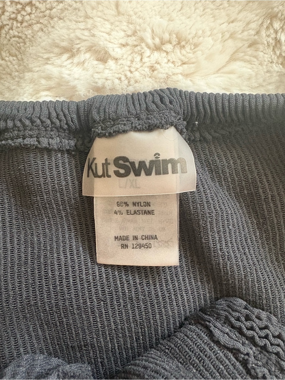 🩷 Black Ribbed Square-Neck Bikini Set - Women Swim - Picture 4 of 4